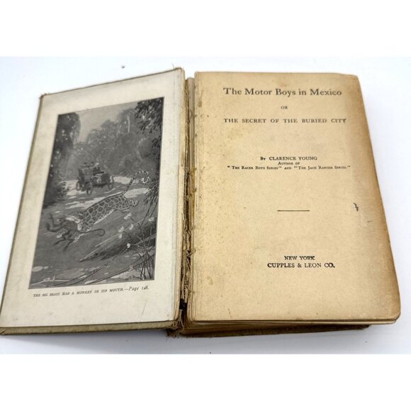1906 "The Motor Boys In Mexico" By Clarence Young, Antiquated Hardcover Book - Picture 8 of 9